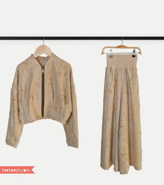 تصویر  ست سوییشرت شلوار  کرم