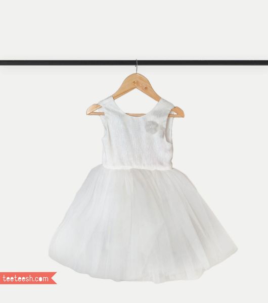 تصویر  پیراهن تور  سفید 