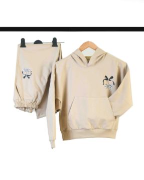 تصویر  ست هودی شلوار کرم