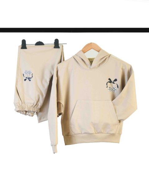 تصویر  ست هودی شلوار کرم