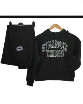 تصویر  ست هودی شلوار مشکی