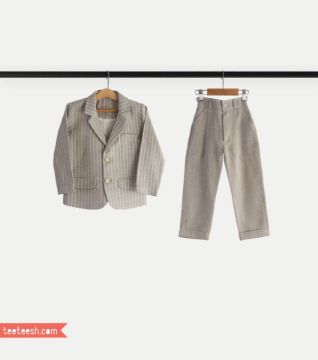 تصویر  ست کت و  شلوار رسمی نسکافه ای