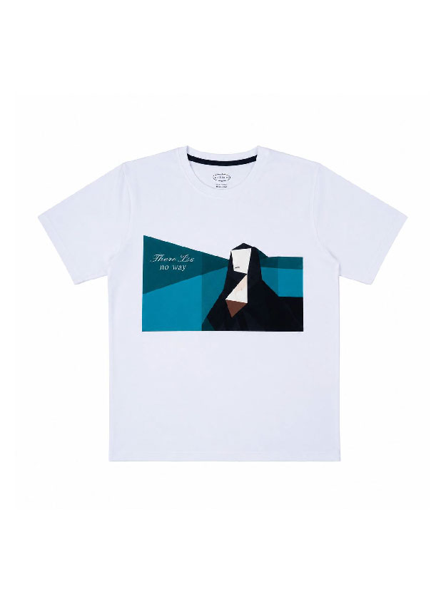 تیشرت سفید طرح  MONALISA